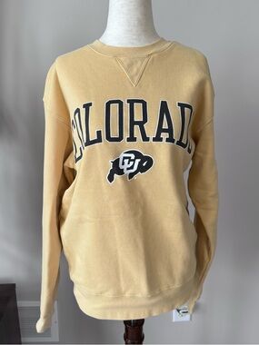 University of Colorado Graphic Crewneck Sweatshirt - Pale Yellow